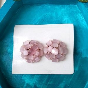 NWT Beautiful Beaded Clip on earrings, vintage NOS